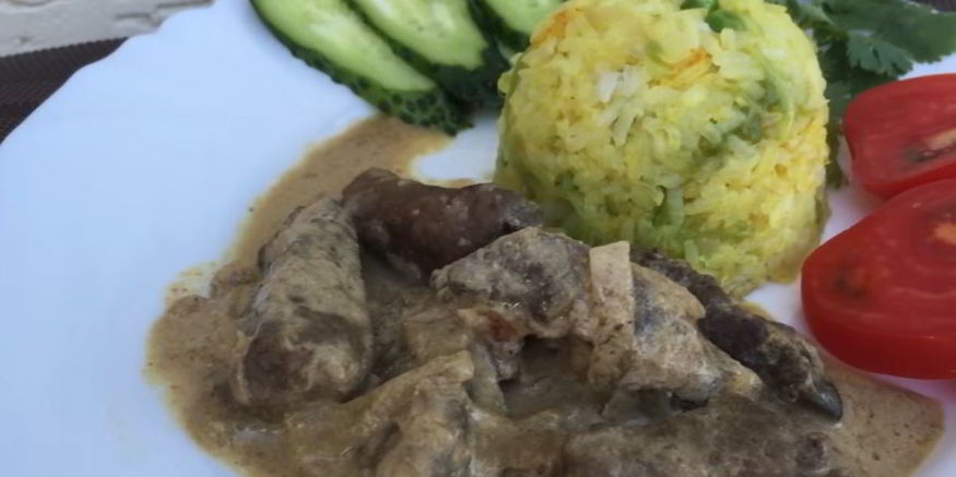 Рецепт печени, тушенной в сметане