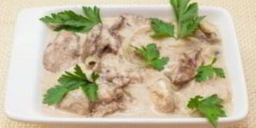 печень в сливках в мультиварке