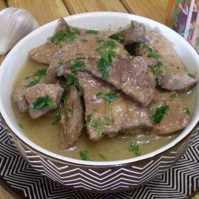 Печень в сметане