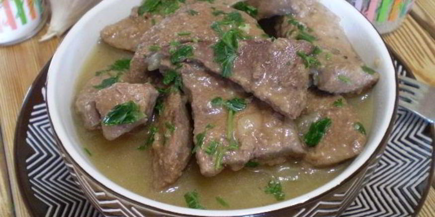 Рецепт печени в сметане