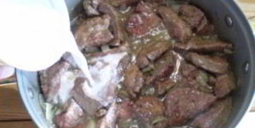 печень в сметане