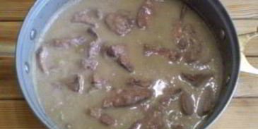 печень в сметане