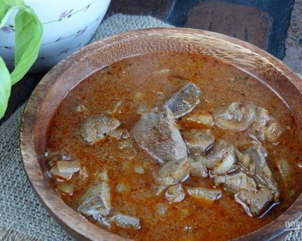 Печень в соусе