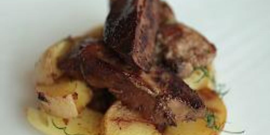 Рецепт печени, жаренной с картофелем