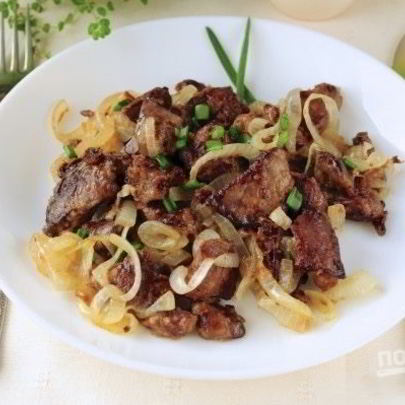 Печень, жаренная с луком