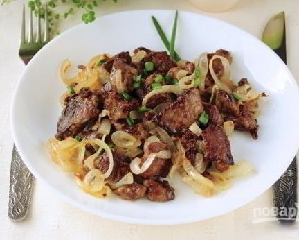 Печень, жаренная с луком