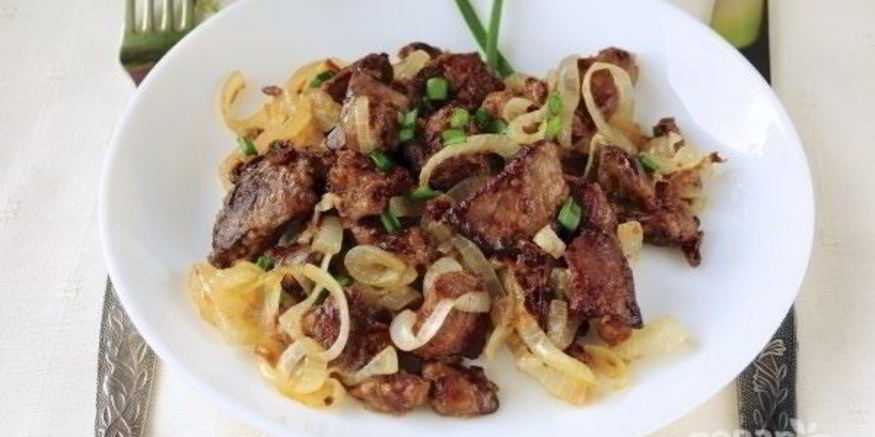 Рецепт печени, жаренной с луком