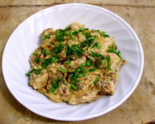 Печенка в сметане