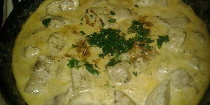 Рецепт свиной печени в сметане