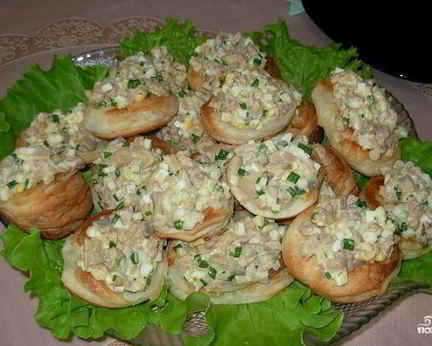 Волованы с печенью трески