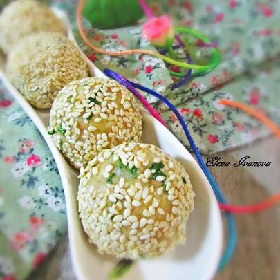 Закусочные шарики с печенью трески