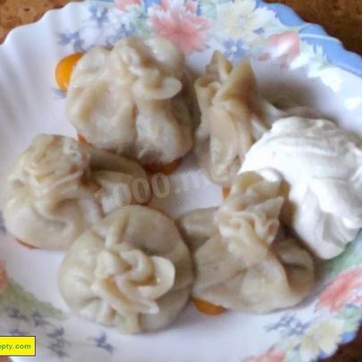 Китайские пельмени с креветками грибами и мясным фаршем