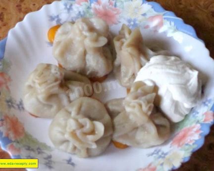 Китайские пельмени с креветками грибами и мясным фаршем