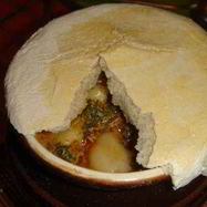 Рецепт Пельменей в горшочках с печенью