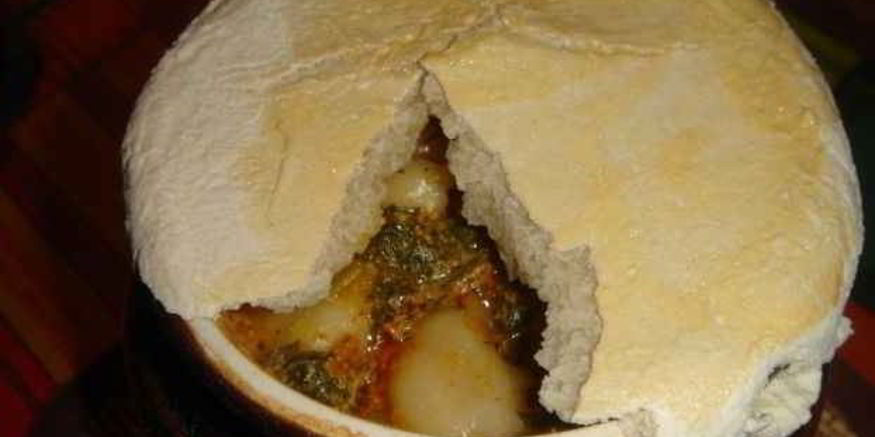 Рецепт пельменей в горшочках с печенью