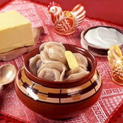 Пельмени в горшочках в аэрогриле