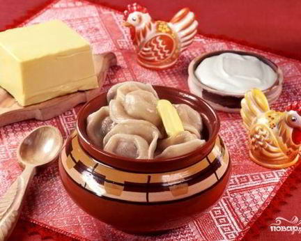 Пельмени в горшочках в аэрогриле