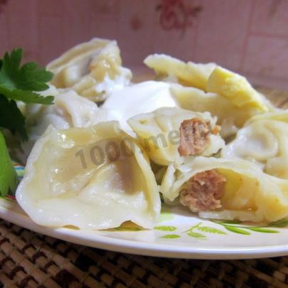 Свиные пельмени из свинины