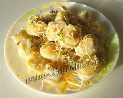 Запеченные пельмени