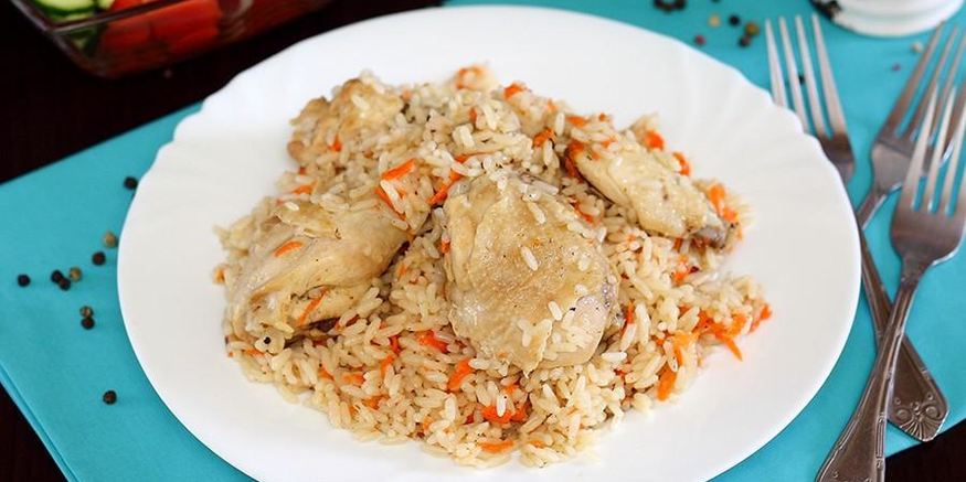 Рецепт диетического плова с курицей в мультиварке