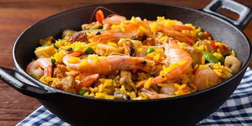 Рецепт паэльи с курицей и креветками