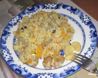 Плов из баранины с помидорами