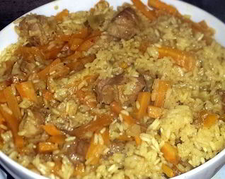 Плов из свинины в утятнице