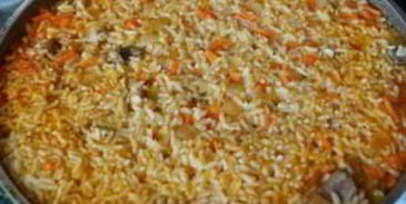 плов на сковороде со свининой