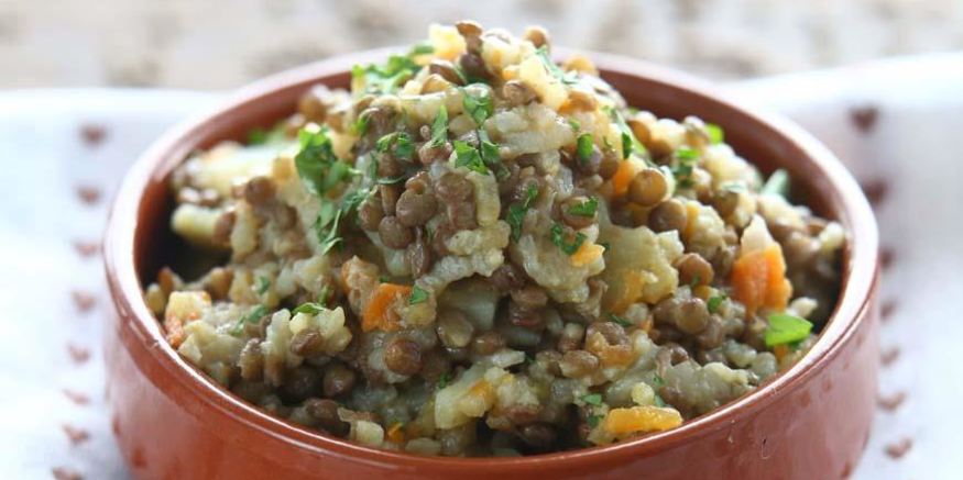 Рецепт плова с чечевицей и овощами