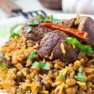 Рецепт Плова с фасолью и мясом баранины