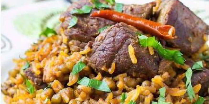 Рецепт плова с фасолью и мясом баранины