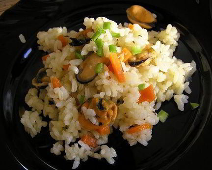 Плов с мидиями и шалфеем