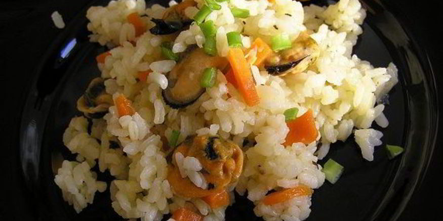 Рецепт плова с мидиями и шалфеем