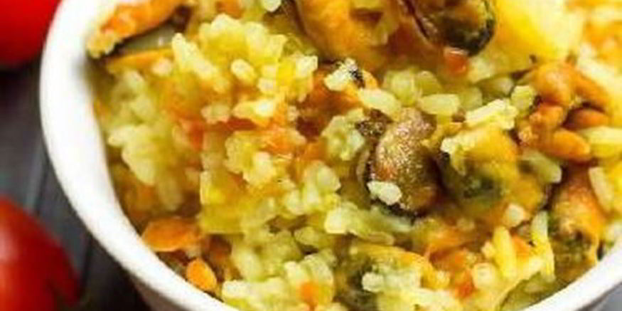 Рецепт плова с мидиями по-восточному