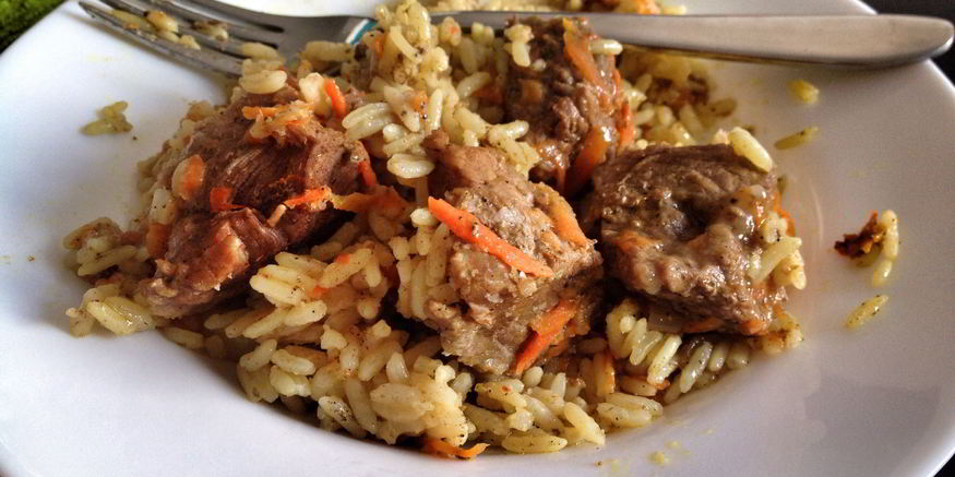 Рецепт плова с телятиной и карри