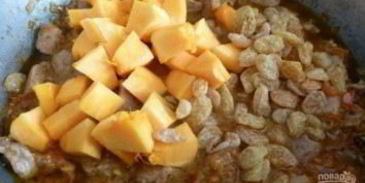 плов с тыквой и мясом