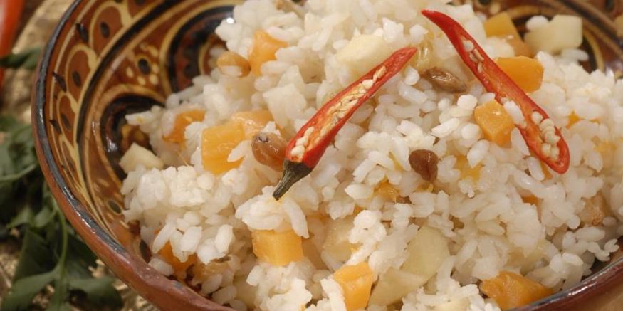 Рецепт плова с тыквой и яблоками