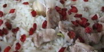 плов со свининой и барбарисом