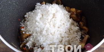 постный плов с грибами