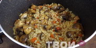 постный плов с грибами