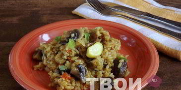 постный плов с грибами
