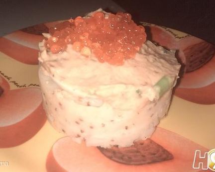 Праздничное картофельное пюре с красной икрой