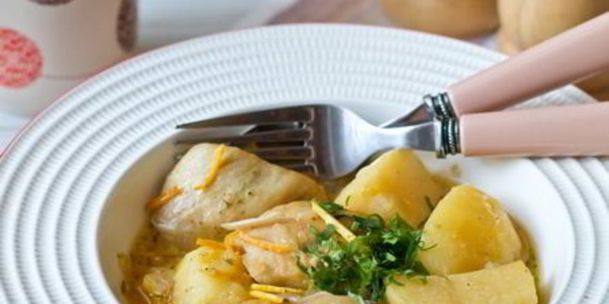 Рецепт апельсинового рагу из курицы и картофеля