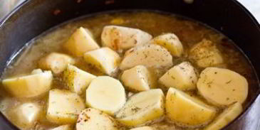 апельсиновое рагу из курицы и картофеля