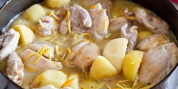 апельсиновое рагу из курицы и картофеля