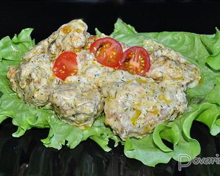 Фрикасе из курицы в сырном соусе