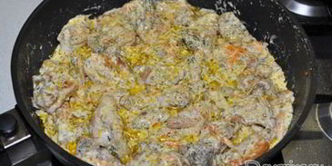 фрикасе из курицы в сырном соусе