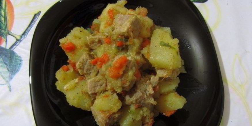 Рецепт картофельного рагу со свининой
