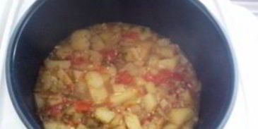 картофельное рагу со свининой