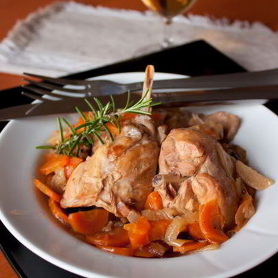 Лимонное рагу из кролика